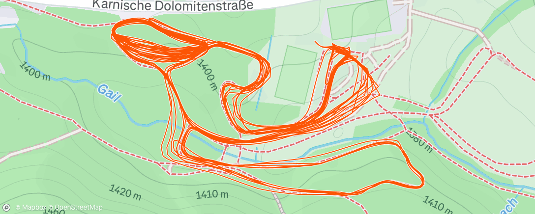 Map of the activity, Afternoon Nordic Ski