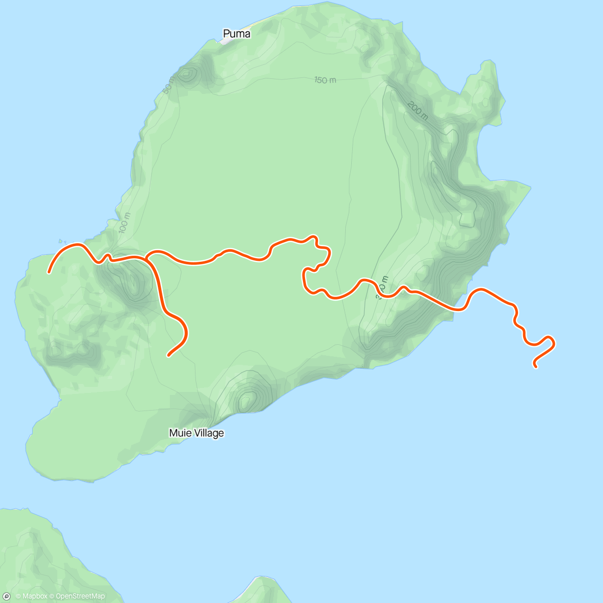 Mapa da atividade, Zwift - Volcano Flat in Watopia