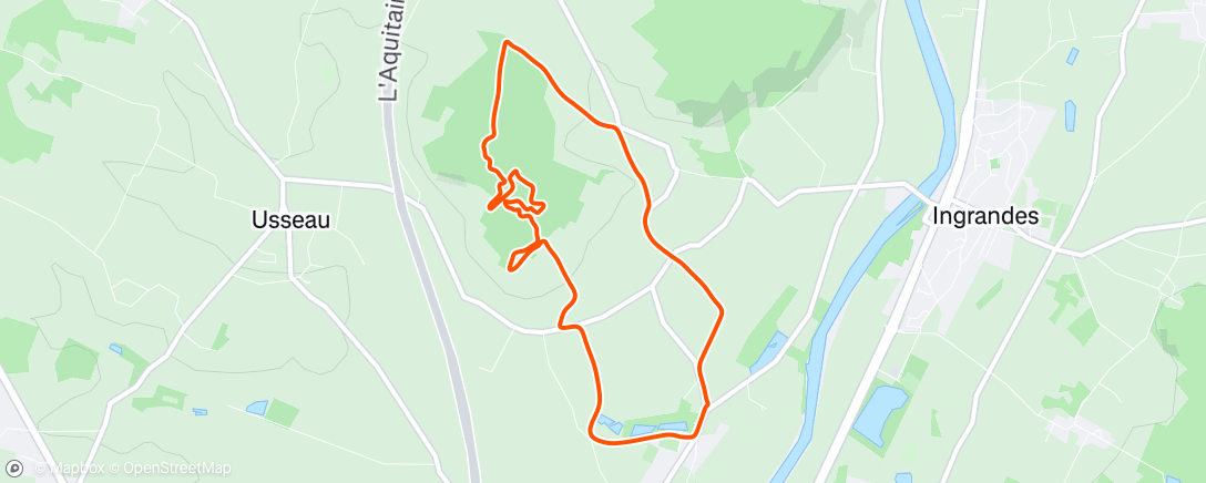 Map of the activity, Trail le matin