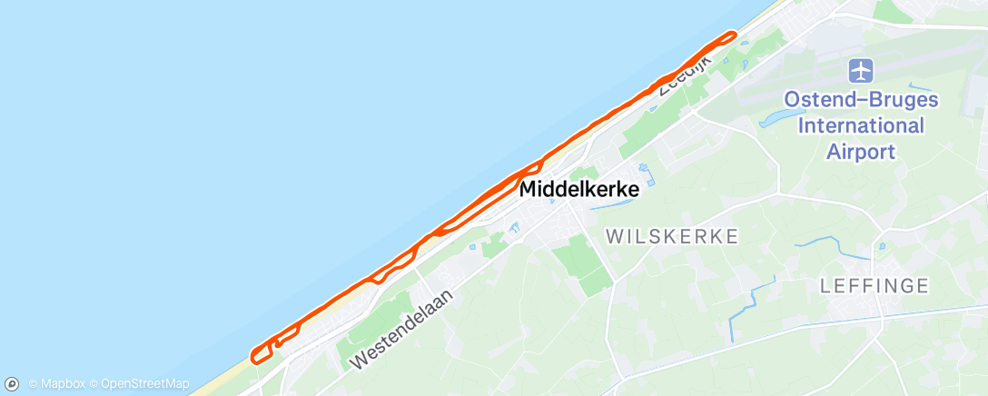 Map of the activity, BK Beach race u23 🏆🇧🇪