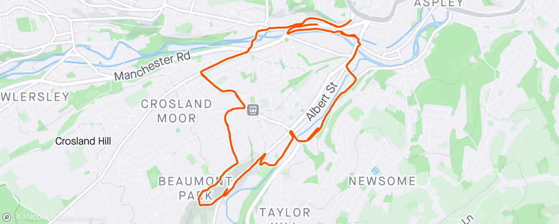Map of the activity, First stadium run back.