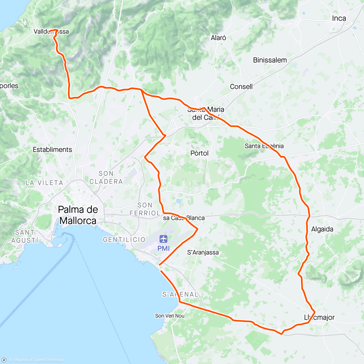 Map of the activity, Valldemossa Runde