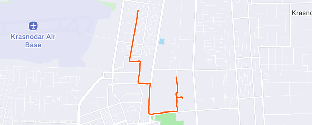 Map of the activity, Полуденный забег