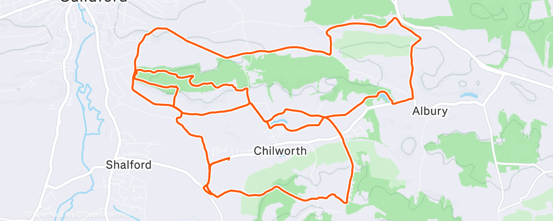 Map of the activity, Morning Trail Run