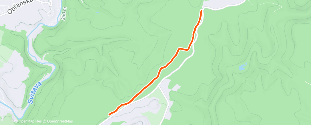 Map of the activity, Afternoon Run