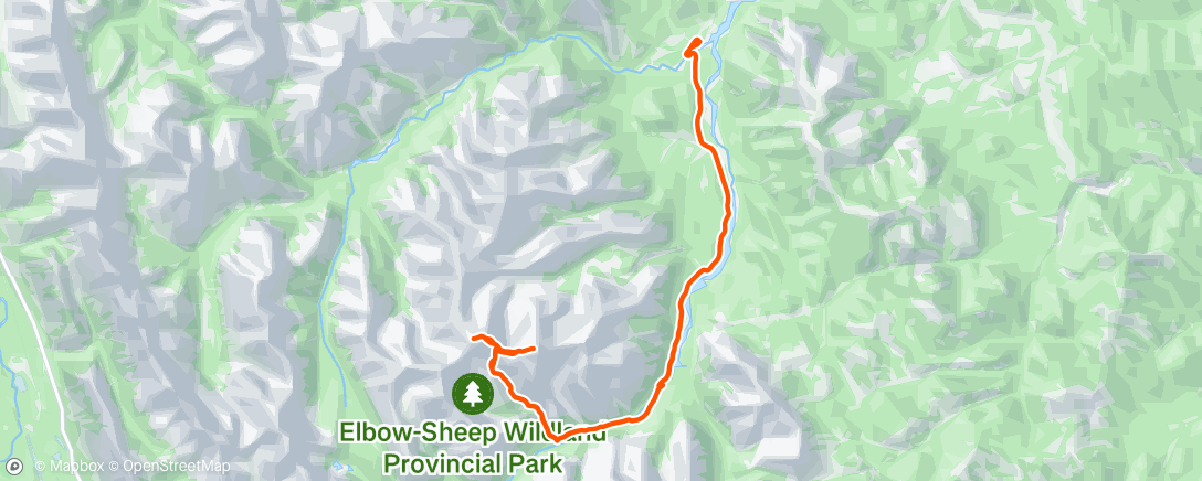 Map of the activity, Outlaw and Banded Peaks