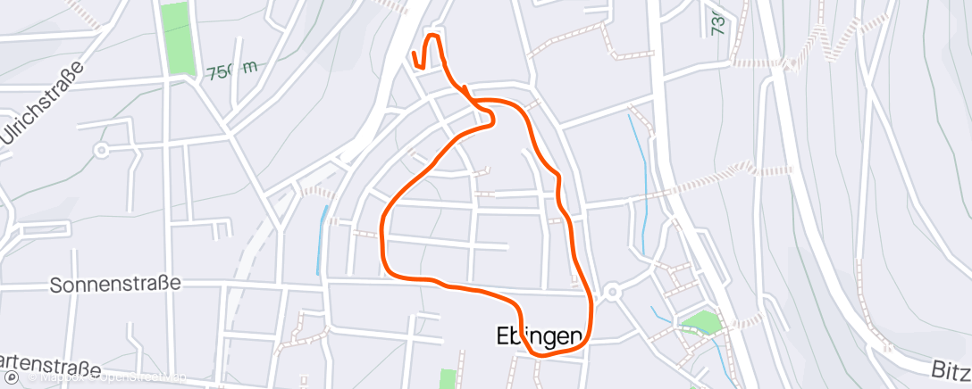 Map of the activity, Ebinger Abendrunde Altstadt