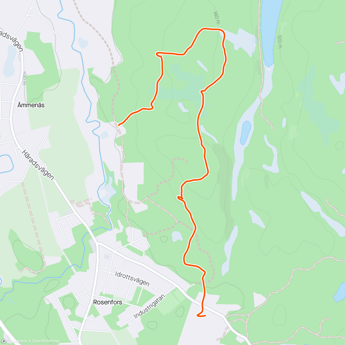 Map of the activity, O-Ringen # 2 — 6/217