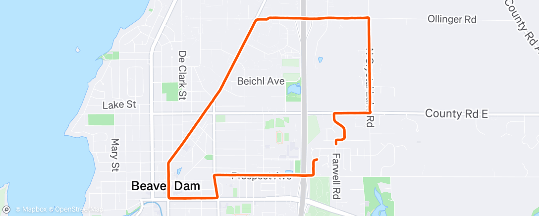 Map of the activity, Lunch Run