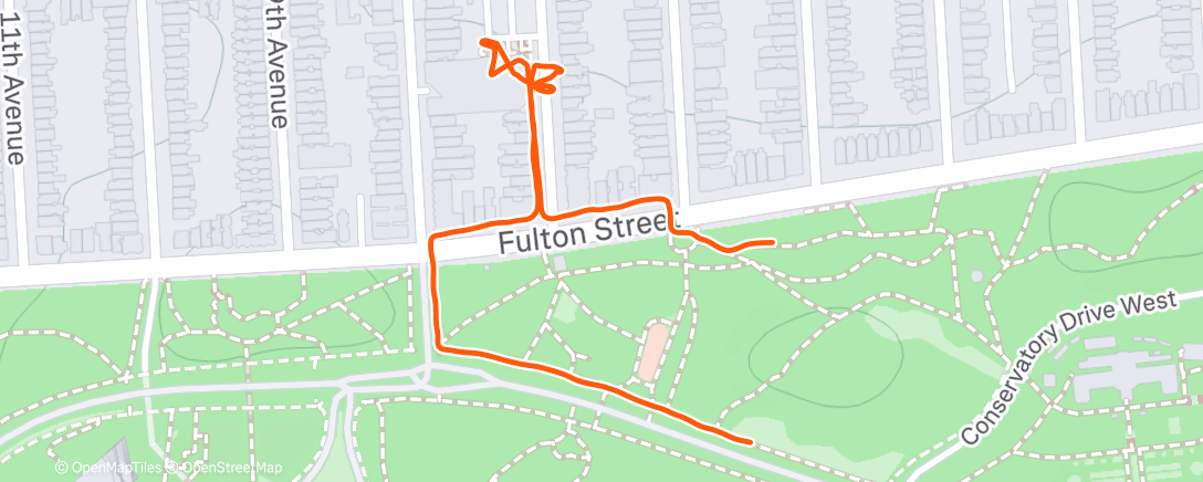 Map of the activity, Afternoon Walk
