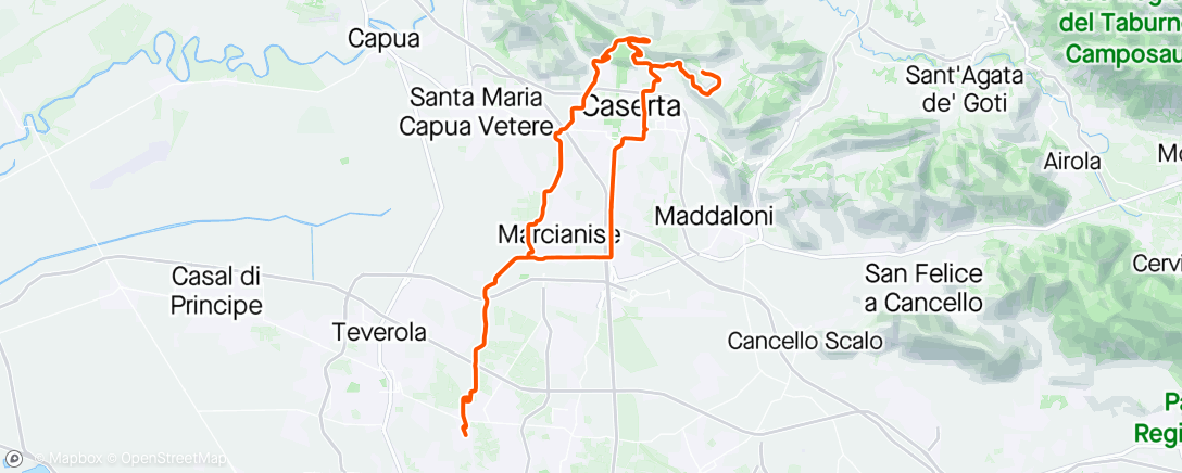 Mappa dell'attività Giro pomeridiano