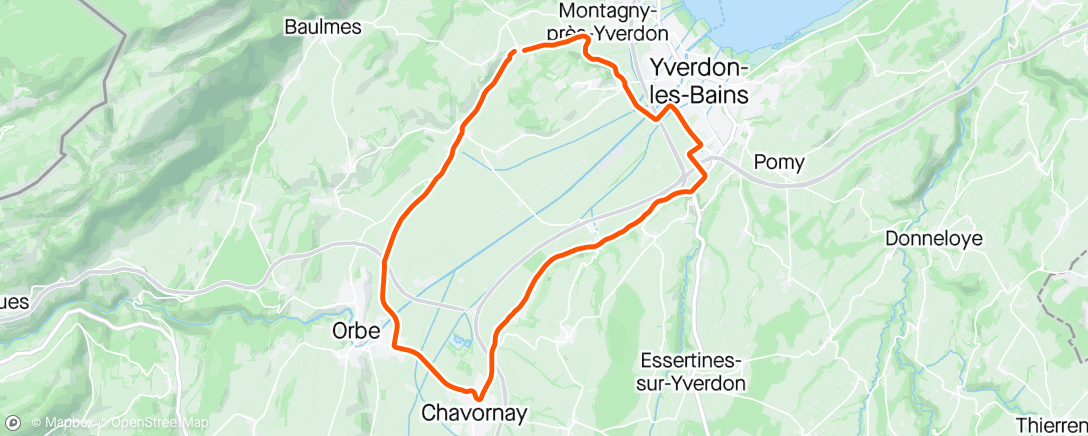 Mapa de la actividad, Sortie vélo dans l'après-midi