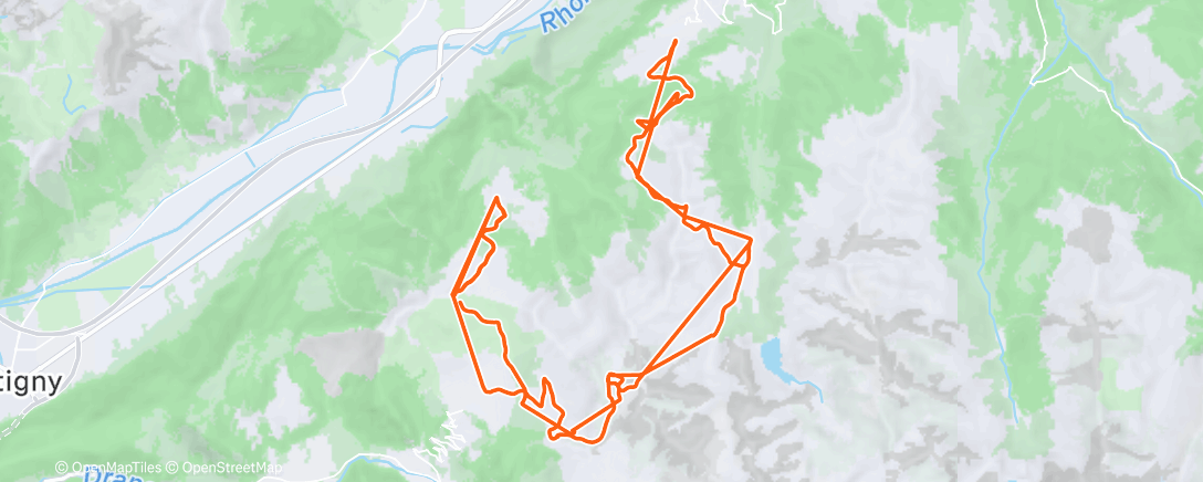 Map of the activity, La Tzoumaz - Tag 6. Reels drehen…