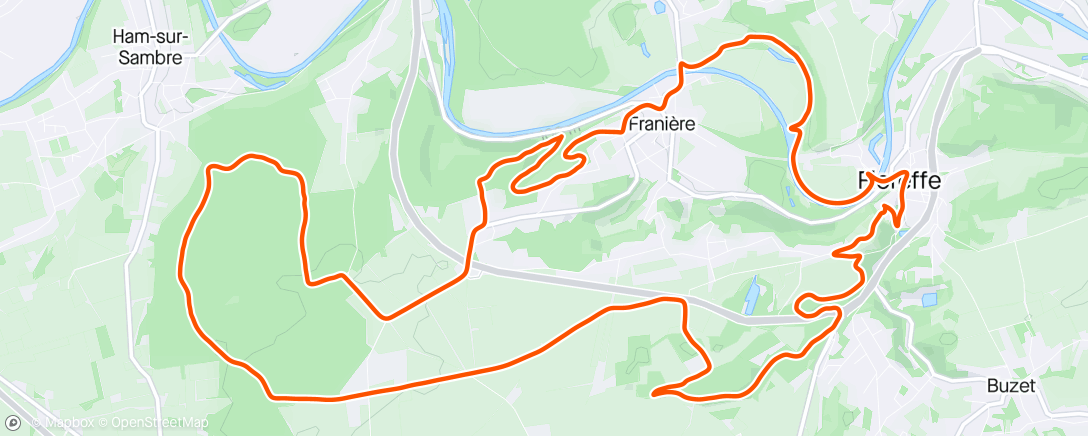 Mapa de la actividad (Trail de l'abbaye de Floreffe)