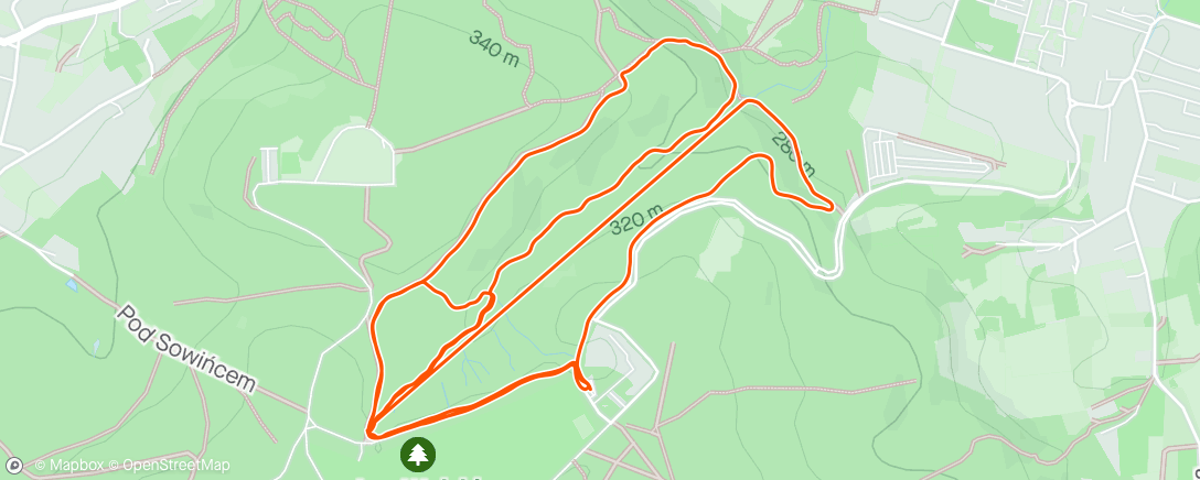 Karte der Aktivität „Wygłupy w trakcie sesji Trail Run”