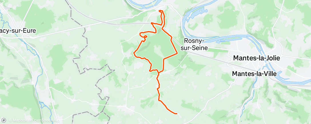 Map of the activity, Gravel le matin