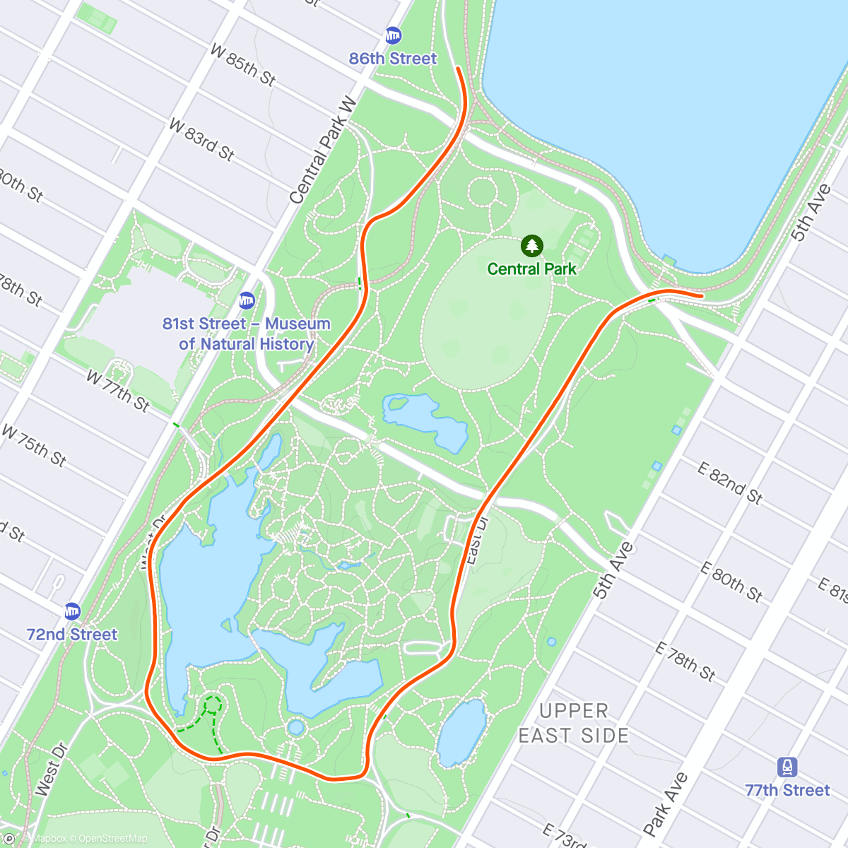 Map of the activity, 40' walking in New York