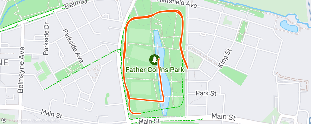 Map of the activity, Speedwork