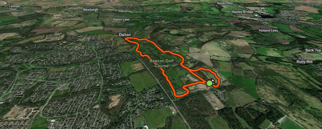 Map of the activity, Beacon Park XC