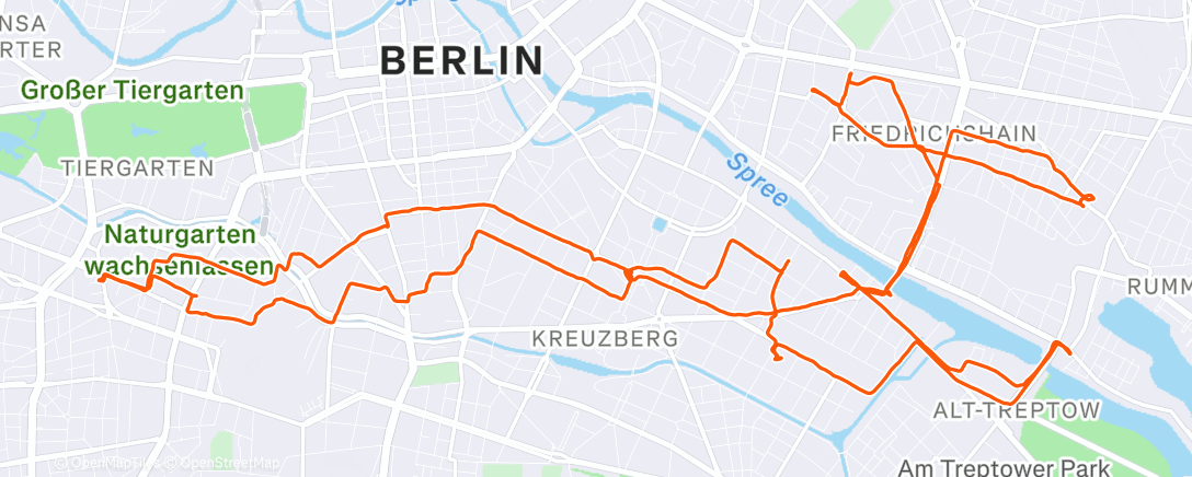 Map of the activity, Fahrt am Morgen