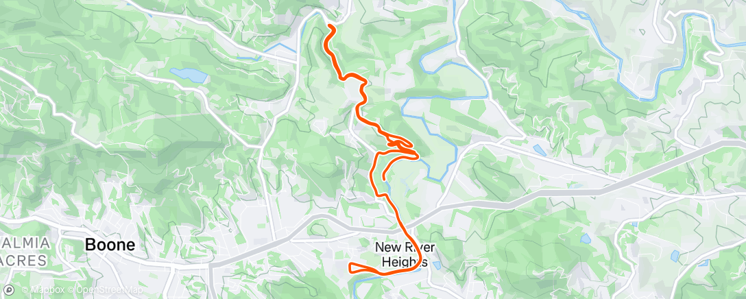 Map of the activity, Morning Run