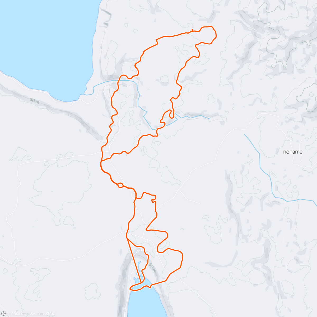 Mapa de la actividad (Zwift - Group Ride: Vikings Valhalla Fatburn Ride (D) on Wandering Flats in Makuri Islands - great lead & sweep by Majbritt & Darren with big red team, sweep assist + afterparty)