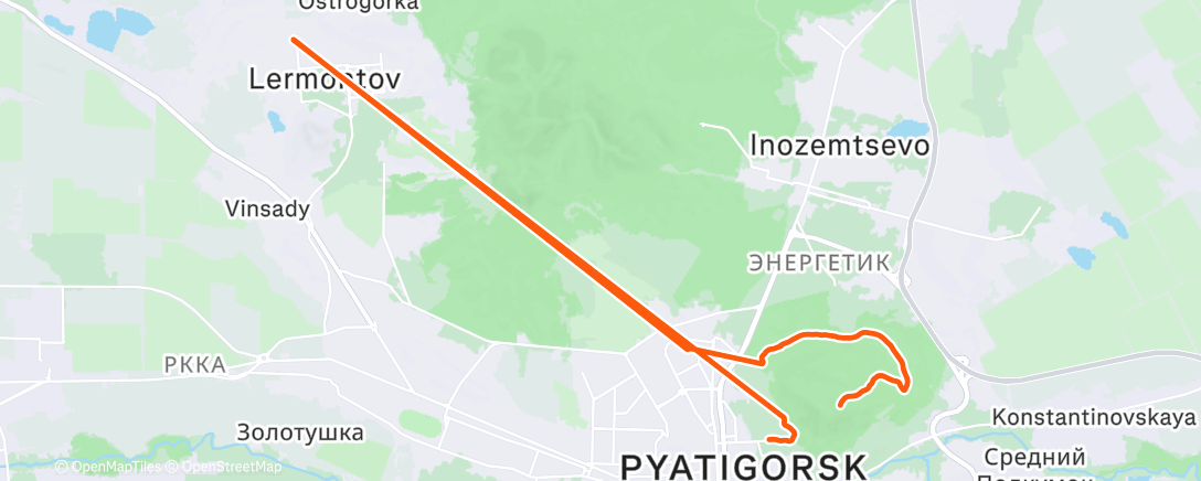 Карта физической активности (Трейлраннинг (после обеда))