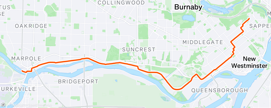 Map of the activity, 2 hours 44k