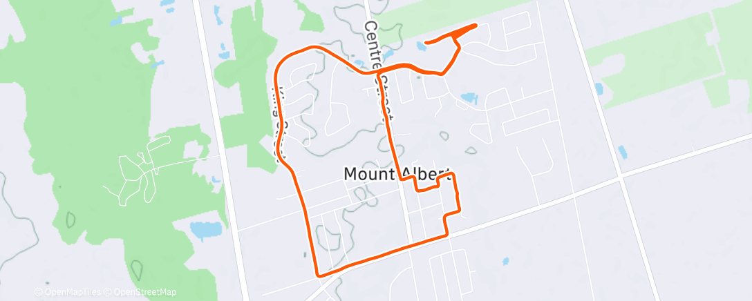 Map of the activity, Morning Run
