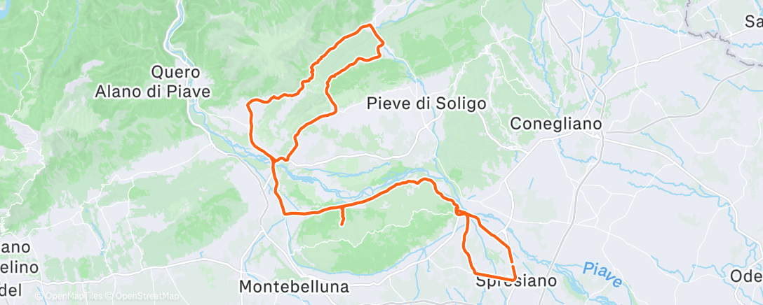 Map of the activity, Morning Ride