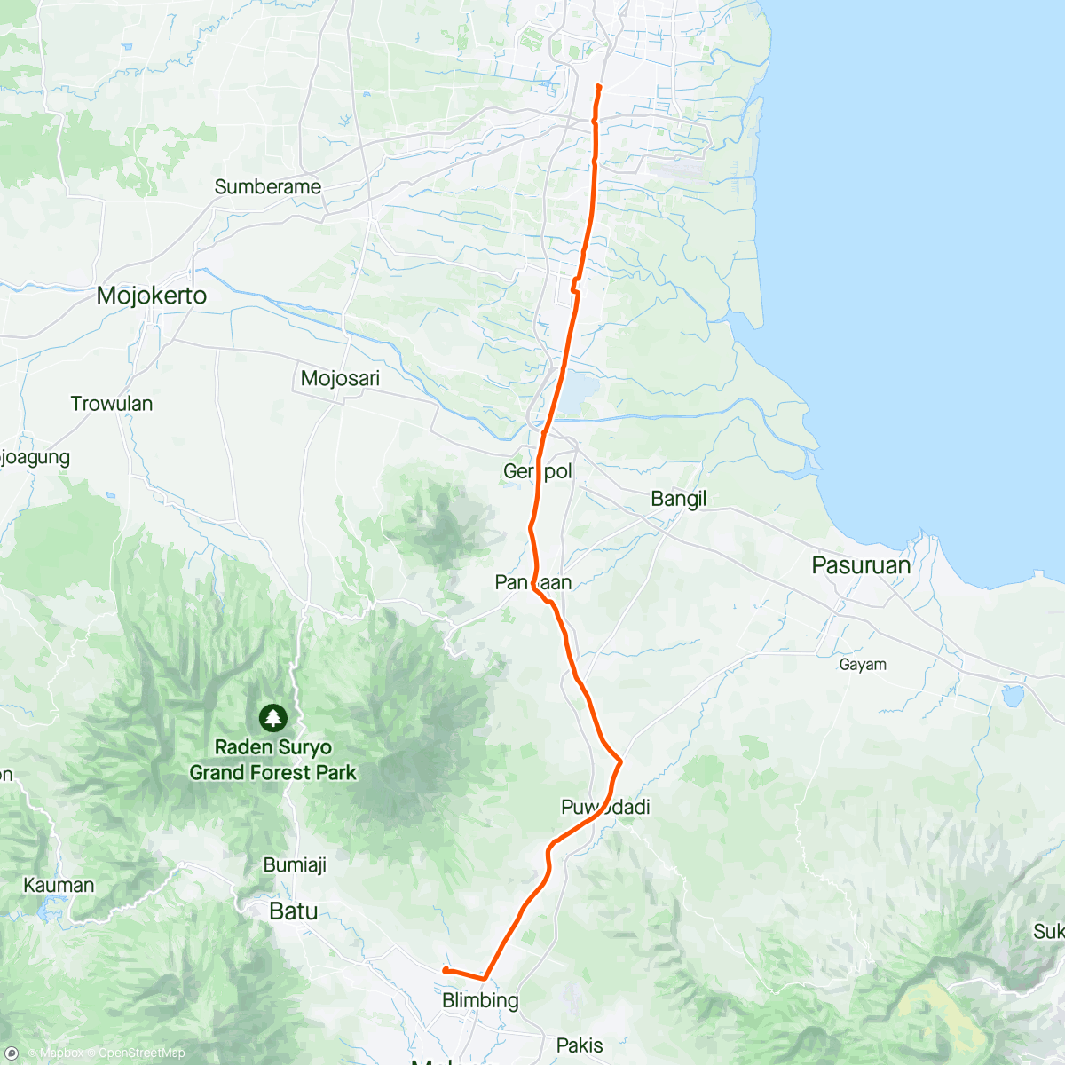 アクティビティ「Gabut Ride」の地図