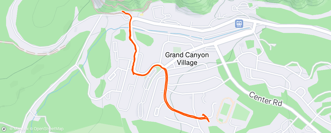 Map of the activity, Rim walk with Janna’s parents