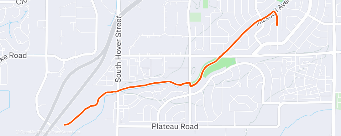 Carte de l'activité Afternoon Run