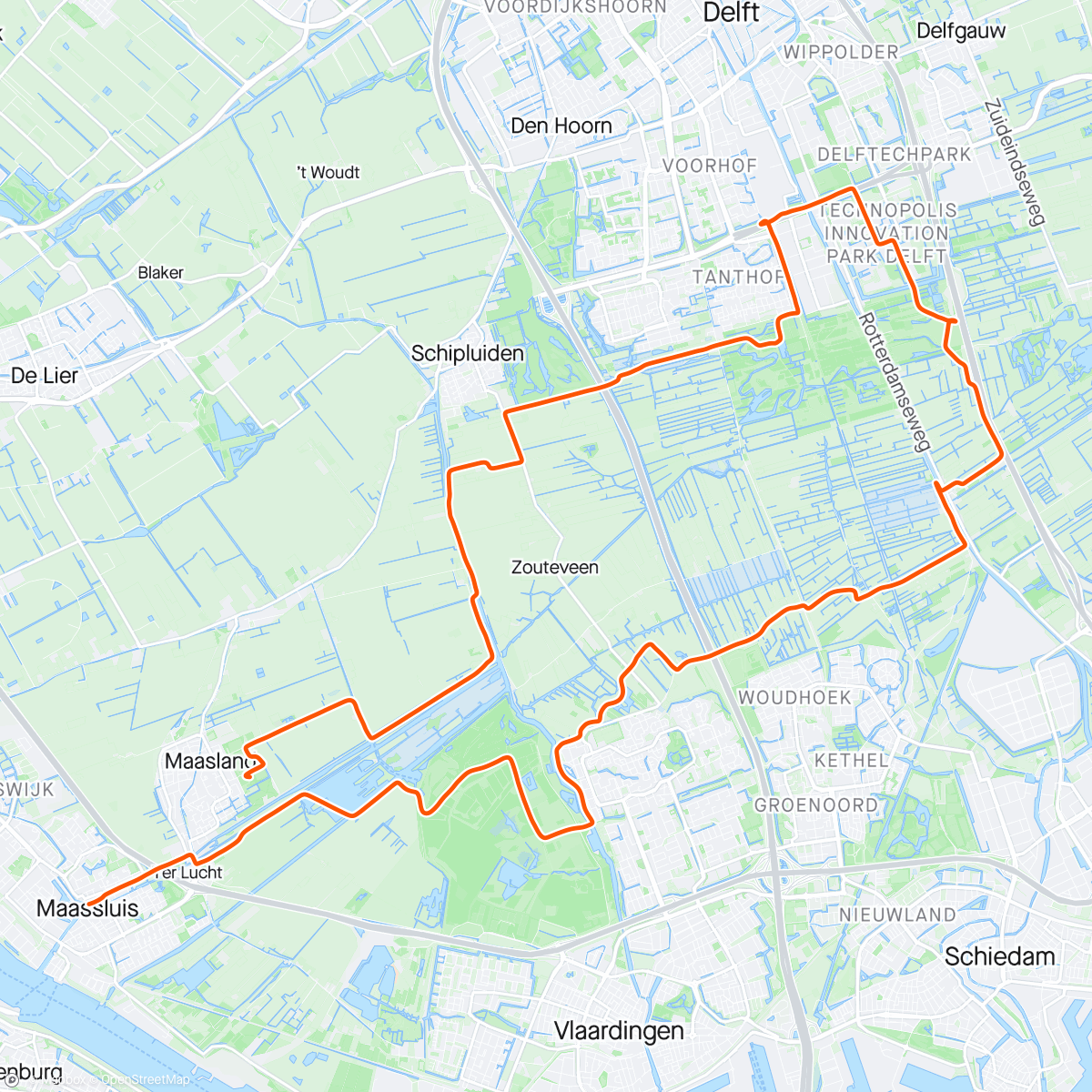 Map of the activity, Koningsrit
