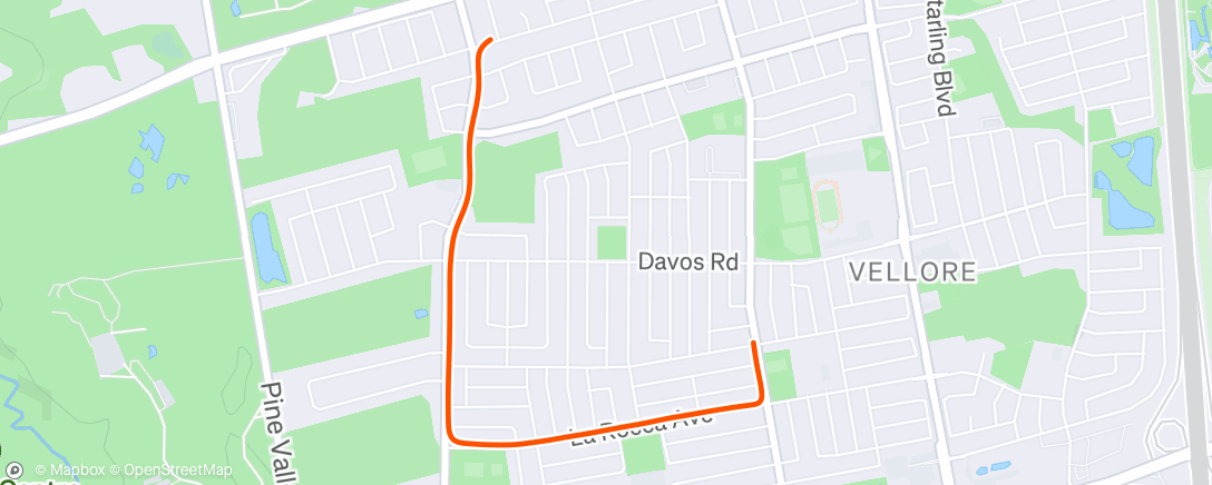 Map of the activity, Night Run