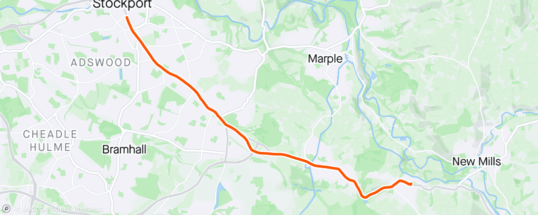 Map of the activity, Morning Run