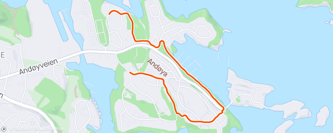 Mapa da atividade, Kristiansand, Andøya