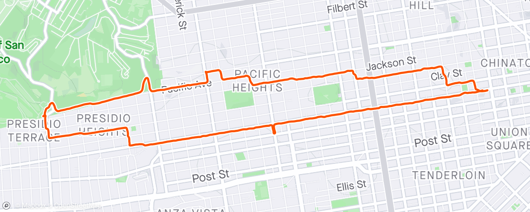 Map of the activity, Morning Sightseeing Jog