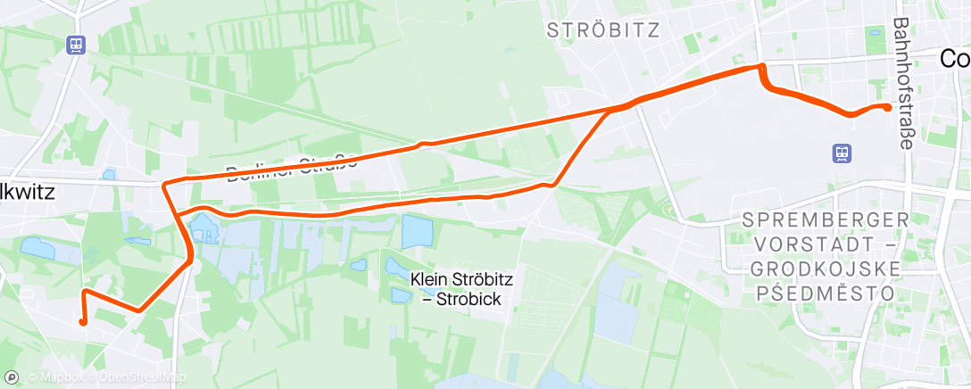 Map of the activity, Cottbus Rundfahrt