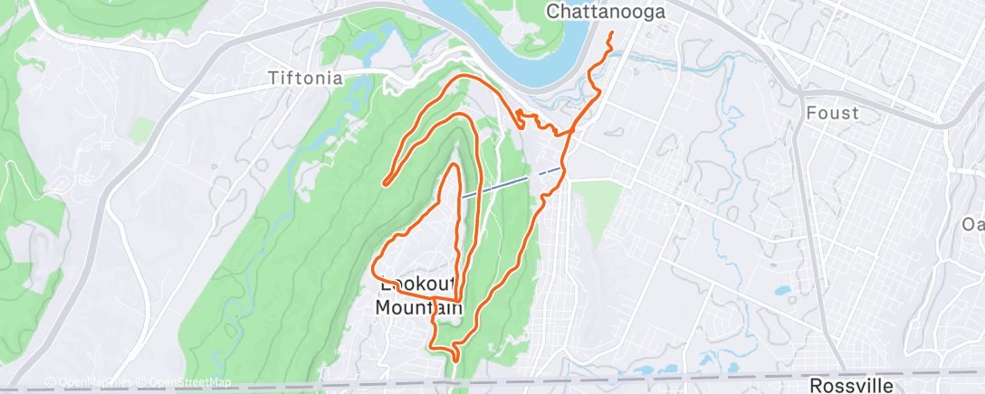 Map of the activity, Lookout climb with Marcus