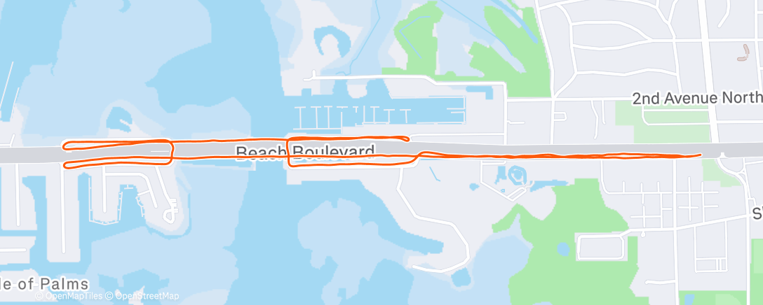 Map of the activity, Evening Run