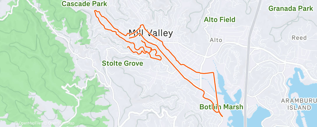 Map of the activity, Thwarted by inadequate PG&E road closure signage