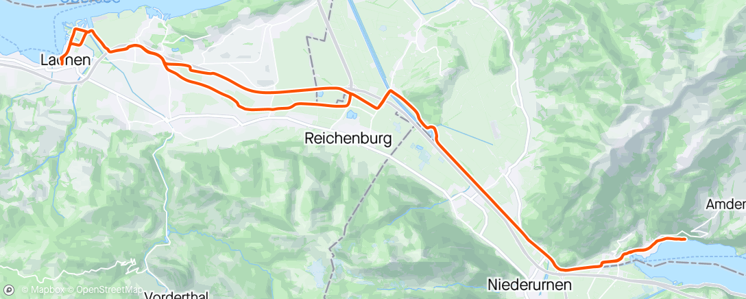 Map of the activity, Go bade I Walensee
