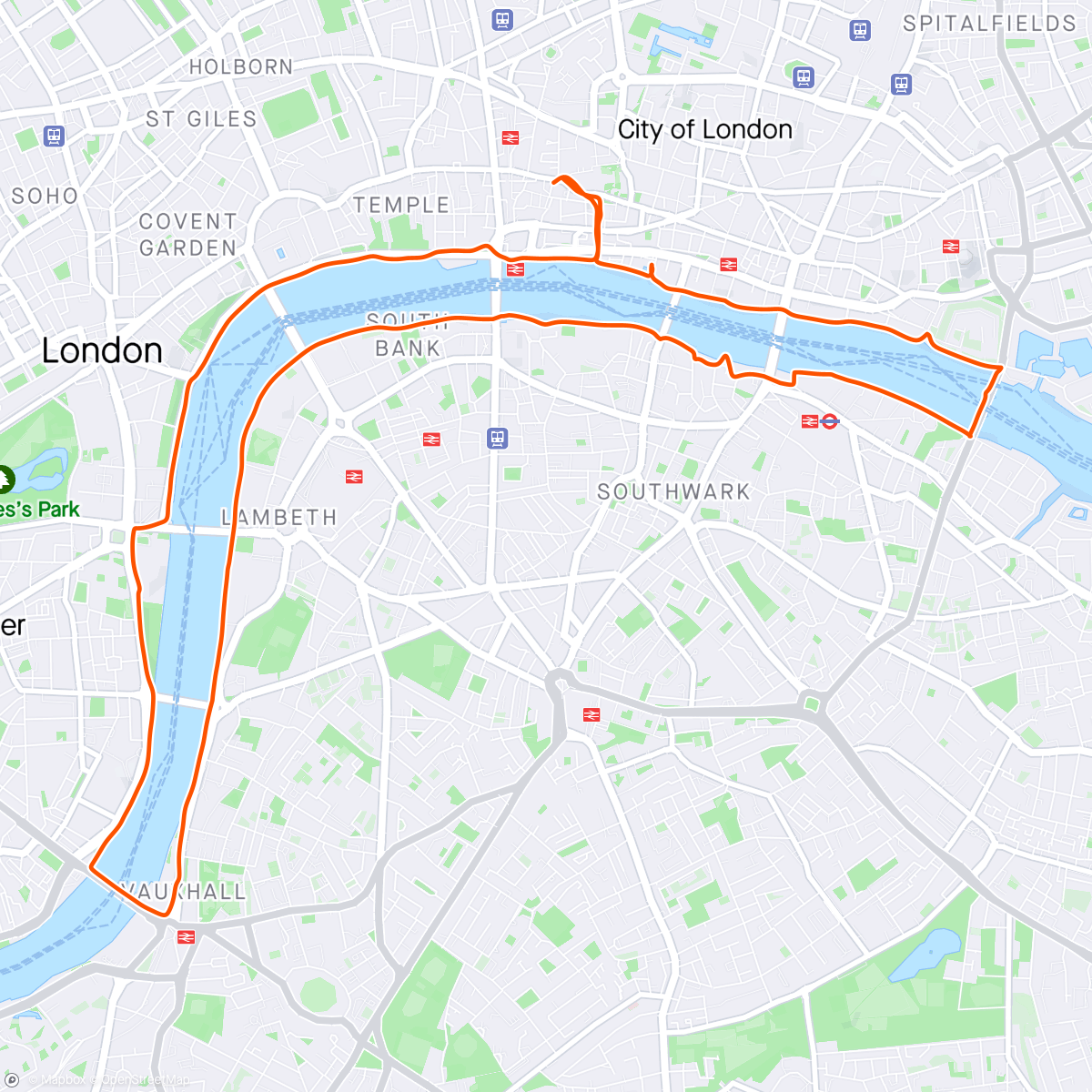 Map of the activity, River Thames meander