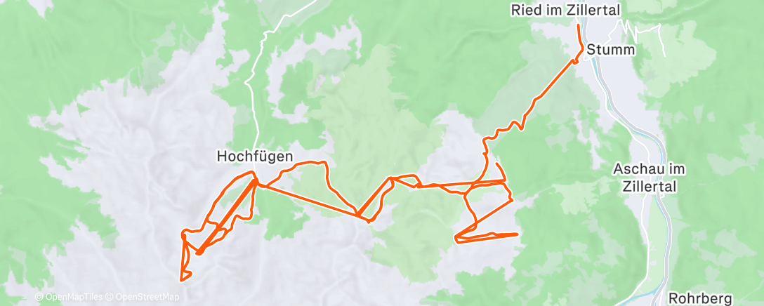 Map of the activity, Ochtendsessie alpineskiën