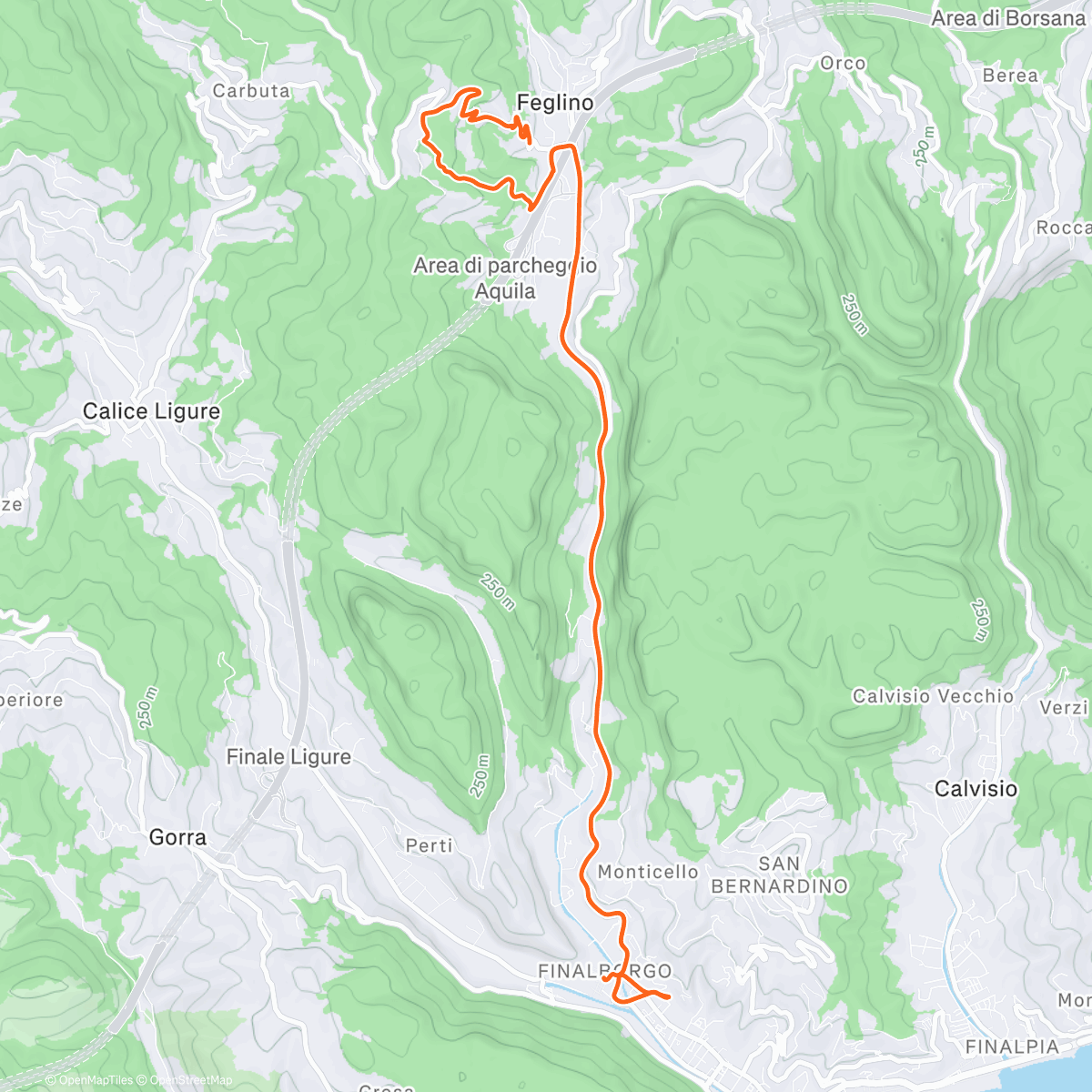 Map of the activity, Finale Pedal