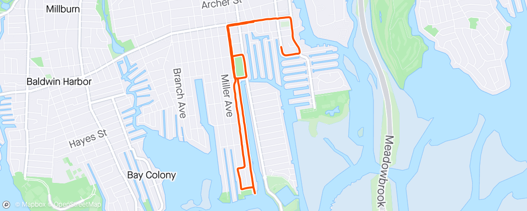 Map of the activity, ⛅ Afternoon Run
