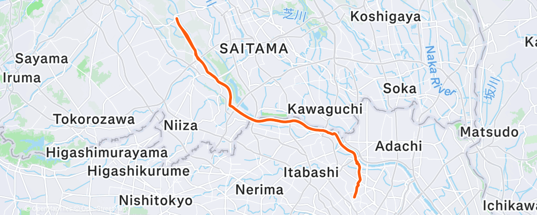 Map of the activity, 朝のライド