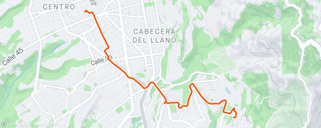 Mappa dell'attività Vuelta ciclística vespertina
