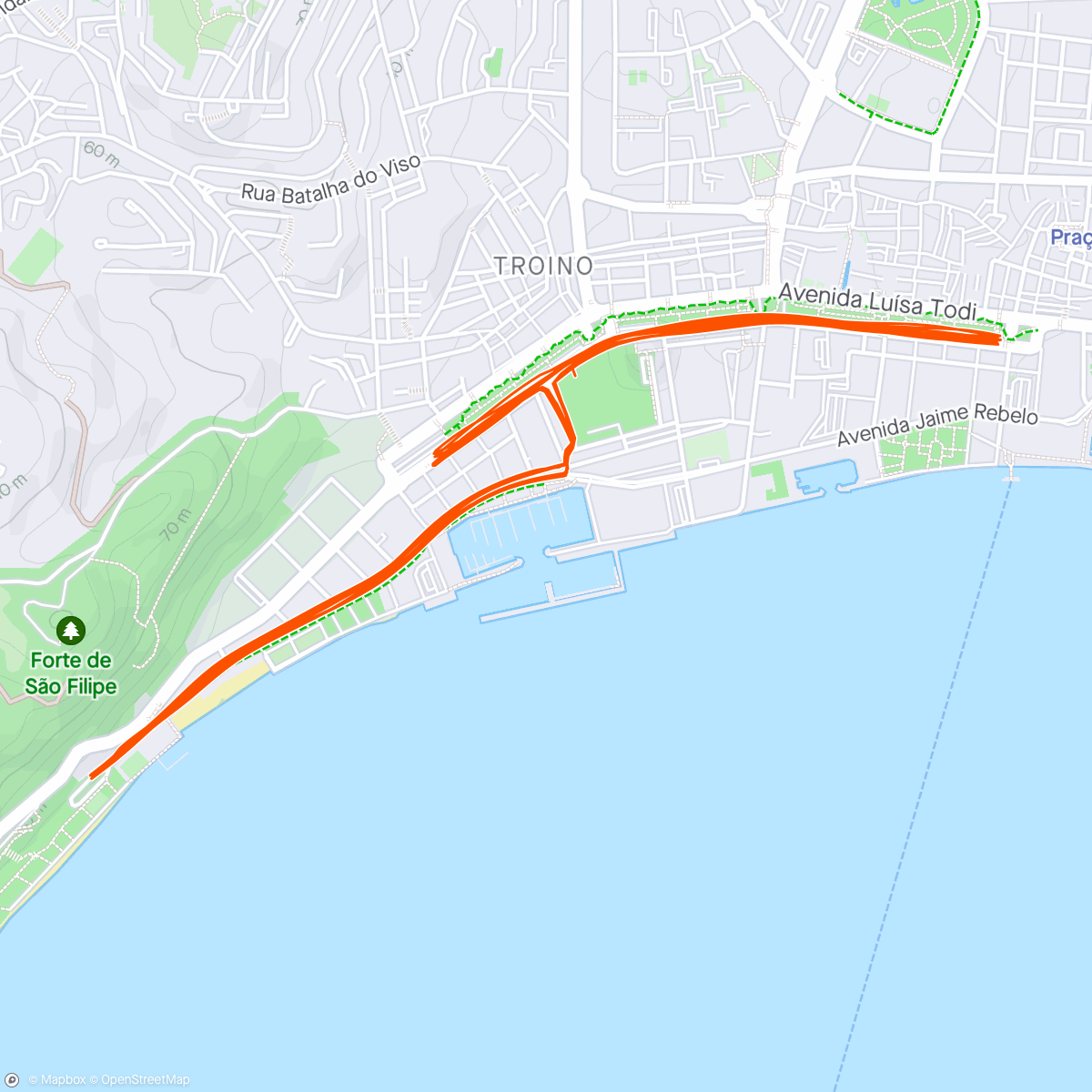 Map of the activity, LIDL Setúbal Triathlon - Run